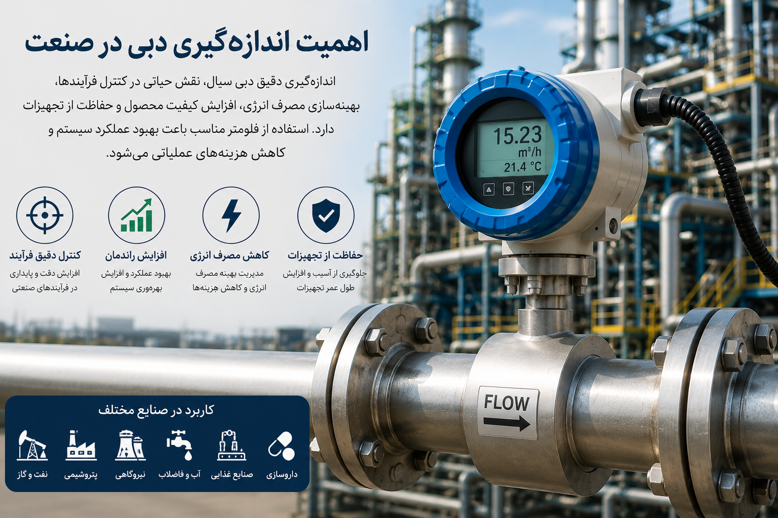 industrial flow measurement process