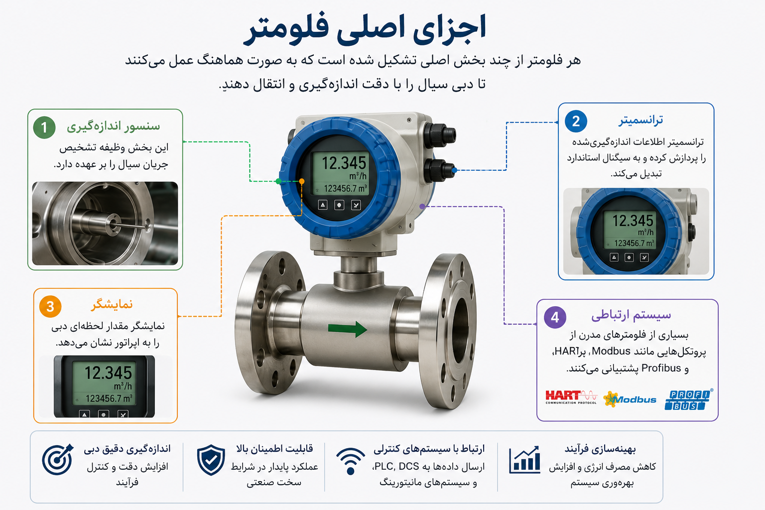 flow meter transmitter and sensor assembly